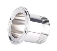 Adaptador de hilo femenino SS304, accesorios de tubería de virola sanitaria de acero inoxidable, adaptador de triple abrazadera 1/2 "Dn15 DN20 DN25 DN32 DN40(DN40 Ferrule64mm)