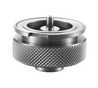 Adaptador de hornillo de camping de aleación de aluminio, adaptador de gas para cartucho de gas y horno de camping, convertidor de conexión para bidones de gas planos y botellas de gas butano, a