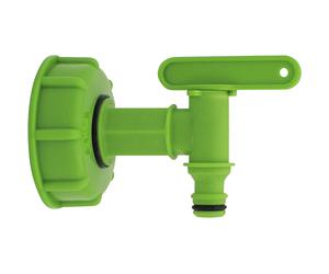 Adaptador de IBC con grifo pequeño PE, H 100 mm