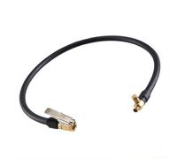 Adaptador de inflador de neumáticos de cobre con manguera, boquilla de bomba de aire de bicicleta para válvula, conexión rápida y control de desinflado para motocicleta y coche (60 cm)