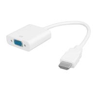 Adaptador de Interfaz Multimedia HD a VGA, 0,2 M de Largo (Blanco) | Chip de alto rendimiento, compatibilidad con , fuerte antiinterferencias