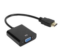 Adaptador de Interfaz Multimedia HD a VGA, 0,2 M de Largo (Negra) | Chip de alto rendimiento, compatibilidad con , fuerte antiinterferencias