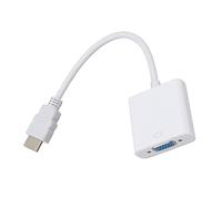 Adaptador de Interfaz Multimedia HD a VGA Convertidor de Transmisión Fácil 1080P Plug and Play para Salida ABS para Presentación de Seminarios (White)