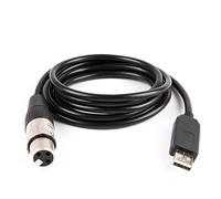 Adaptador de Interfaz USB L Dmx512 Estudio PC Computadora Controlador iluminación Escenario Atenuador Compatible con Efecto Maestro Esclavo Panel Plano(6ft,CN)