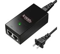 Adaptador de inyector Gigabit PoE, Compatible con IEEE 802.3af, RJ45 de 10/100/1000 Mbps, hasta 336 pies, Compatible con TP-Link TL-POE150S, TRENnet TPE-113GI
