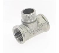 Adaptador de junta a tope de acero inoxidable tipo T con rosca macho hembra DN15 1/2 BSP
