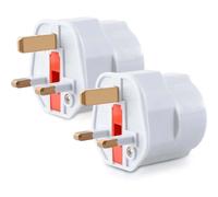 Adaptador de la UE al Reino Unido, adaptador de corriente tipo C a tipo G para convertidor de viaje, adaptador de enchufe europeo a británico de