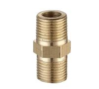 Adaptador de latón Adaptador de acoplamiento rápido de boquilla hexagonal for tubería de latón de 1/8, 1/4, 3/8, 1/2, 3/4 y 1 BSP, casquillo hexagonal reductor(I Male to Male,A 3L8 BSP_B 1L2 BSP)