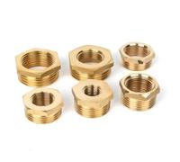 Adaptador de latón BSP, casquillo reductor hexagonal, conector macho a hembra, combustible, agua, Gas, aceite, 1/8 ", 1/4", 3/8 ", 1/2", 3/4 ", 1"(1l4F to 3l4M)