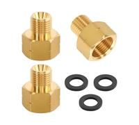 Adaptador de latón de rosca interna de 3/8 pulgadas a rosca inversa externa de 1/4 pulgadas a prueba de fugas, tanque adaptador de tanques