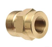 Adaptador de latón M22 de 14 mm a 15 mm, acoplador de arandela de alta presión para Karcher para manguera Nilfisk, conector de tubería resistente, 29 mm