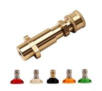 Adaptador de lavadora a presión de 1/4 pulgadas de conexión rápida con 5 puntas de boquilla para Karcher K2 K3 K4 K5 K6 Kit de limpieza de alta potencia Aleación de metal