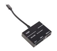 Adaptador de lector de tarjetas de memoria portátil USB tipo C a XQD de aluminio para lector de tarjetas XQD Plug & Play, convertidor de tarjetas de intercambio en caliente