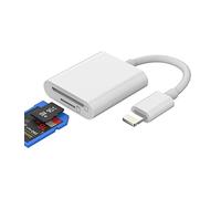 Adaptador de lector de tarjetas micro SD, accesorios para cámara de iPhone, memoria TF Lightning, visor de fotos compacto compatible con 13, 12, 11, Pro Max X XS XR 8, 7, 6Plus, Ipad Air Mini 2021, 2020, 2019, certificado Apple MFI