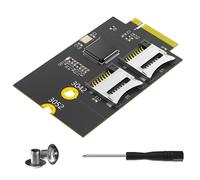 Adaptador de lector de tarjetas Micro SD con conector USB M.2B de jixopn. Compatible con bus USB, no con bus SATA.