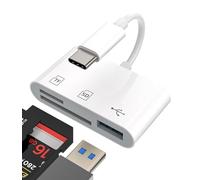 Adaptador de lector de tarjetas micro SD USB C HUB TF (3 en 1) para Apple IPhone15 Pro Max Plus para iPad tipo C 3.0 puerto estación de acoplamiento compatible con Samsung Galaxy S21 S22 S23 Ultra