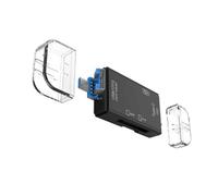 Adaptador de lector de tarjetas MicroSD 6 en 1 USB a SDTF SDXCs para PC, portátil, smartphone y más lectores de tarjetas múltiples