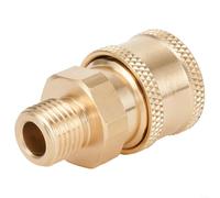 Adaptador de liberación rápida de acoplamiento para lavadora a presión de 1/4 pulgadas macho a macho, amplia compatibilidad para juntas de jardín y material de cobre (A)