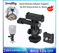 SmallRig Soporte adaptador QR 6396 con montura de zapata fría y rótula mini para DJI Osmo Action 6 / Nano