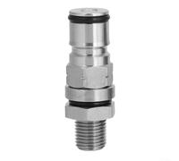 Adaptador de licor de poste de mamparo de gas con bloqueo de bola para dispensador de cerveza casera 14 para rosca BSP de acero inoxidable 304 componente de línea de gas (gas)