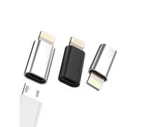 Adaptador de Lightning a Micro USB (3 Pack) para Apple para iPhone 14 13 para iPad Micro USB Hembra Cable Lightning Macho Conector Cables Jack Enchufe Convertidor MC-to-L