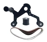 Adaptador de lijadora de banda - lijadora de acero inoxidable para madera y tubos, mango ergonómico, herramienta de lijado de eliminación de óxido para rebabas, arañazos