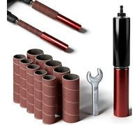 Adaptador De Lijadora De Husillo Para Taladro, Juego De Tambor De Lijado De Goma De Mano, 1-1/2" Mandril De Lijados De Taladro Adaptador De Tambor De Lijado Con 10 Fundas Lijadora De Husillo