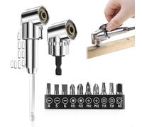 Adaptador de Llave Angular de 105°, Destornillador Angular para Atornillador Inalámbrico - Ástago Hexagonal de 1/4 de Pulgada, Adaptador Taladro para Trabajadores de Construcción y Garaje