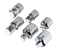 Adaptador de llave de carraca con cabezal de manguito, 6 piezas, para 1/2 a 3/8 1/4 a 3/8 3/8 3/8 a 1/2 con ranura para tarjeta anticaída y diseño de ajuste seguro