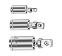 Adaptador de llave de trinquete de varios tamaños de 1/4 3/8 1/2 pulgadas, 3 piezas, resistente a la corrosión, adecuado para herramientas de aplicación en espacios reducidos