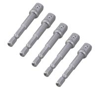 Adaptador de llave de tubo de 5 uds a adaptador Hexagonal cuadrado de 1/4 pulgadas a juego de tuercas de llave de tubo de 1/4 pulgadas broca de extensión de conexión