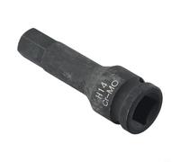 Adaptador de llave de vaso de 12,5 mm para taladro eléctrico y llave de aire, broca de cabeza hexagonal de 4 a 19 mm, construcción de acero de aleación, lente de 80 mm (H14)