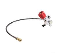 Adaptador de llenado de aire de buceo con manómetros de presión dobles y acoplador rápido de 8 mm para inflar rápidamente el tanque (rojo-5/8)