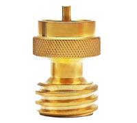 Adaptador de llenado de propano 1LB - Conector de latón pesado para tanques pequeños, ajuste de manguera de parrilla portátil | Convertidor de estufa de camping, antorcha y gancho de calefacción- con