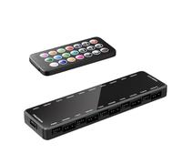 Adaptador de luz RGB de control remoto, concentrador ARGB de 5 V y 3 pines, hub de ventilador PWM RGB, adaptador de luz RGB para computadora, concentrador de ventilador ARGB PWM, controlador de