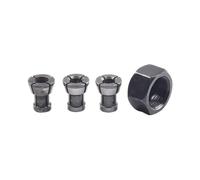 Adaptador de mandril de pinza de 6/6,35/8 mm con tuerca M17, adaptador de broca de fresadora for carpintería for máquina de corte y grabado de madera(4pcs)