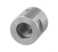 Adaptador de mandril de torno para carpintería, 1 convertidor de rosca de acero de 12 tpi a 1 convertidor de rosca de acero de 8 tpi para accesorios de cabezal, agarre seguro, color plateado