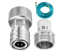 Adaptador de manguera, acero inoxidable, precisión universal, accesorios de manguera de jardín, herramientas de limpieza, para el hogar, baño, cocina, césped, patio, riego, lavado y limpieza
