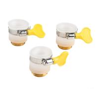 Adaptador de manguera de 22 mm, conector de metal para grifo de cocina, apto para grifo mezclador o herramienta de riego de jardín, resistente a fugas, junta de tubo de flujo de agua mejorada (3