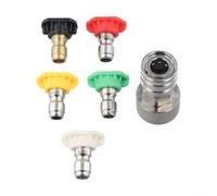 Adaptador de manguera de acero inoxidable de 5 boquillas de alta presión para mejorar la el agua y limpieza específica en vehículos y superficies duras