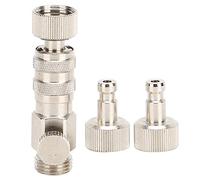 Adaptador de manguera de aerógrafo Acoplamiento de liberación rápida Accesorio de ajuste de flujo de aire de latón para compresor de aire y aerógrafo Uso profesional Juego de 3