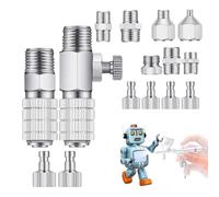 Adaptador de manguera de aire - Conectores de conexión rápida 1/8 Accesorios de aerógrafo - Acoplamiento de desconexión de liberación de cobre, piezas de repuesto de cepillo de aire para modelado