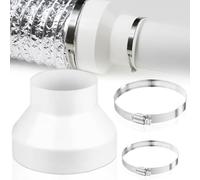 Adaptador de manguera de aire de 150 mm a 100 mm, adaptador de manguera de aire acondicionado, conector de tubo para aire acondicionado, reductor de manguera de escape, para ventilación, sistemas de