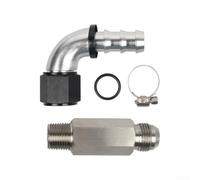 Adaptador de manguera de calefacción, kit de actualización -10AN compatible con Dodge para Ram 6,7 L para Cummins Diesel a partir de 2007.5, tubo de aluminio de 90 ° con abrazadera de acero inoxidable