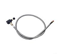 Adaptador de manguera de estufa de gas para exteriores, para camping, línea de combustible de 1 m para estufa de casete a tanque plano de montaña, tubo de acero de cobre de aluminio para senderismo