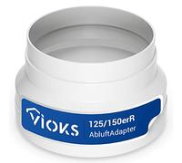 Adaptador de manguera de extracción. 125-150 mm Blanco | Conector para manguera de ventilación de PVC de 150 mm, campana extractora