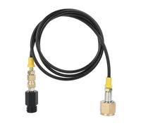 Adaptador de manguera de gas de alta presión de 1,5 metros W21.8-14 a DIN477 para tanques de carbonatación de soda, manguera de nailon negro con accesorio de latón, compatible con sodastream