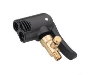 Adaptador de manguera de inflado de neumáticos con conector de bomba francesa, clip de boquilla de aire 2 en 1 para coche y válvula de bicicleta, construcción de ABS y latón para inflado rápido y