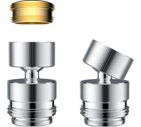 Adaptador de manguera de jardín a grifo, conexión de manguera de jardín para fregadero, fregadero de cocina, conector adaptador de manguera de jardín, giratorio de 360 grados, rosca hembra de 55/64