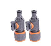 Adaptador de manguera de jardín con conector rápido de agua ABS de 1/5 piezas con válvula de cierre, accesorios for reparación de tuberías, adaptadores de boquilla for pistola de riego.(2pcs)